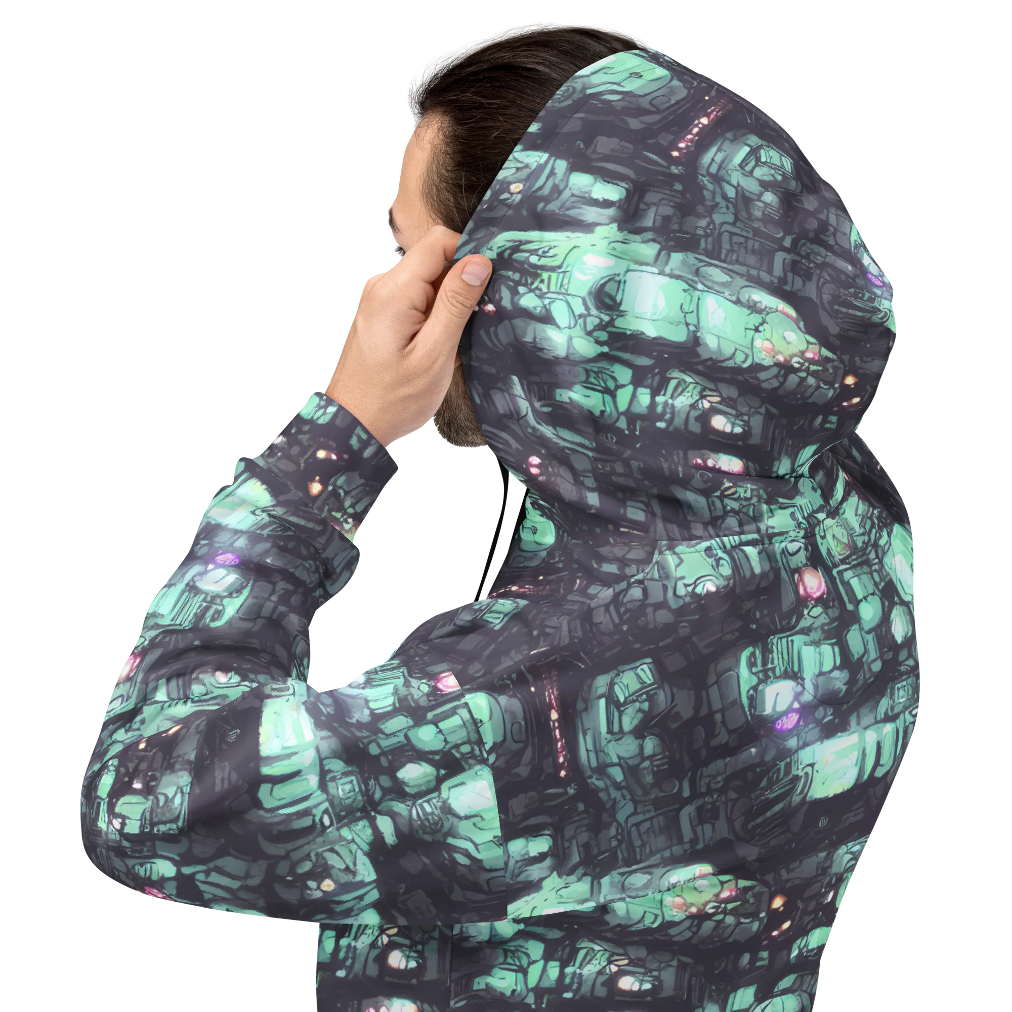 Neon Underworld on Hoodie — Back