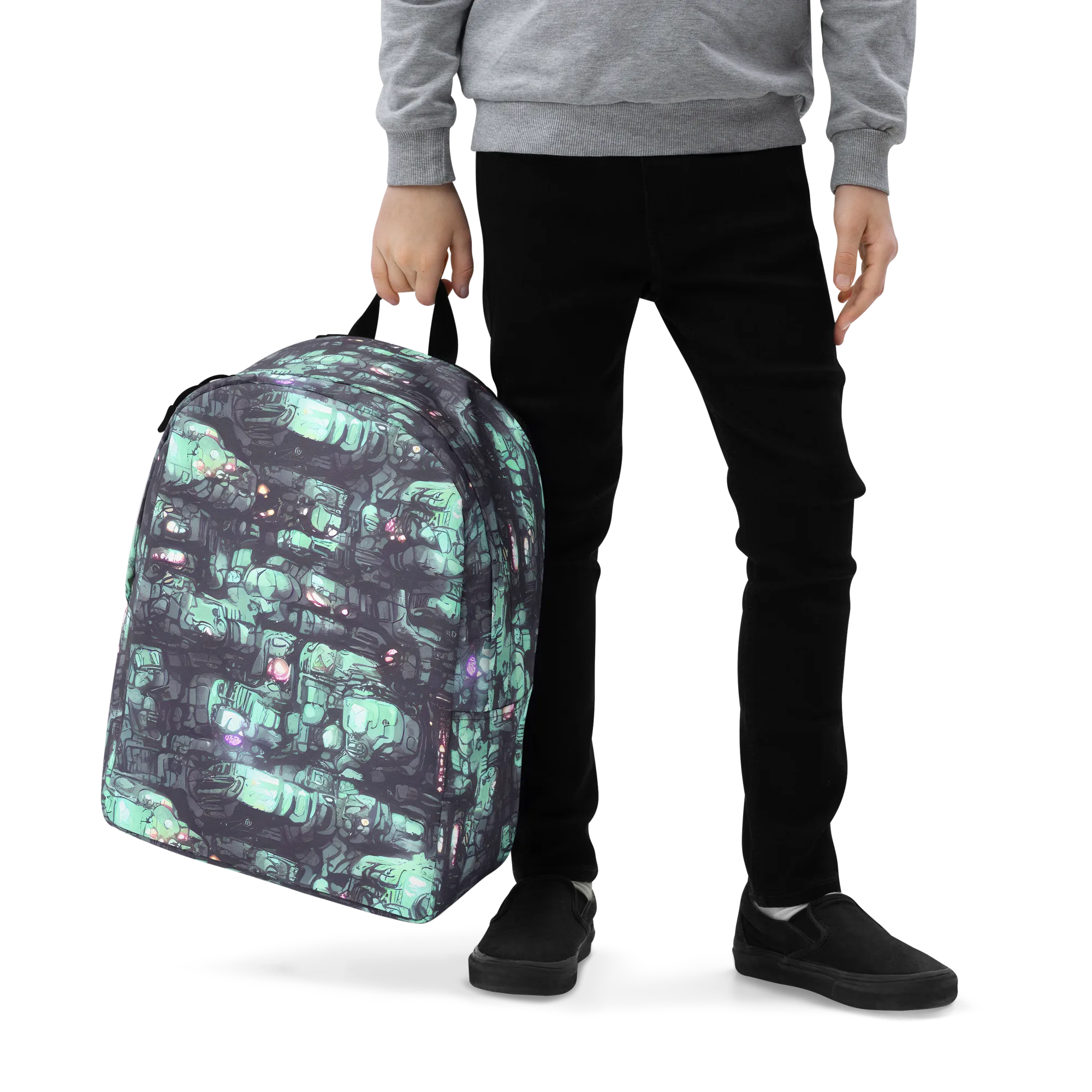 Neon Underworld on Minimalist Backpack — Zoomed-in