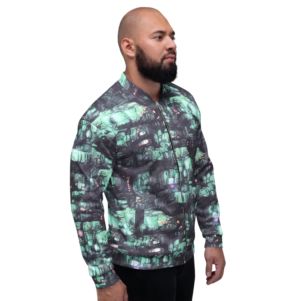 Neon Underworld on Bomber Jacket — Right