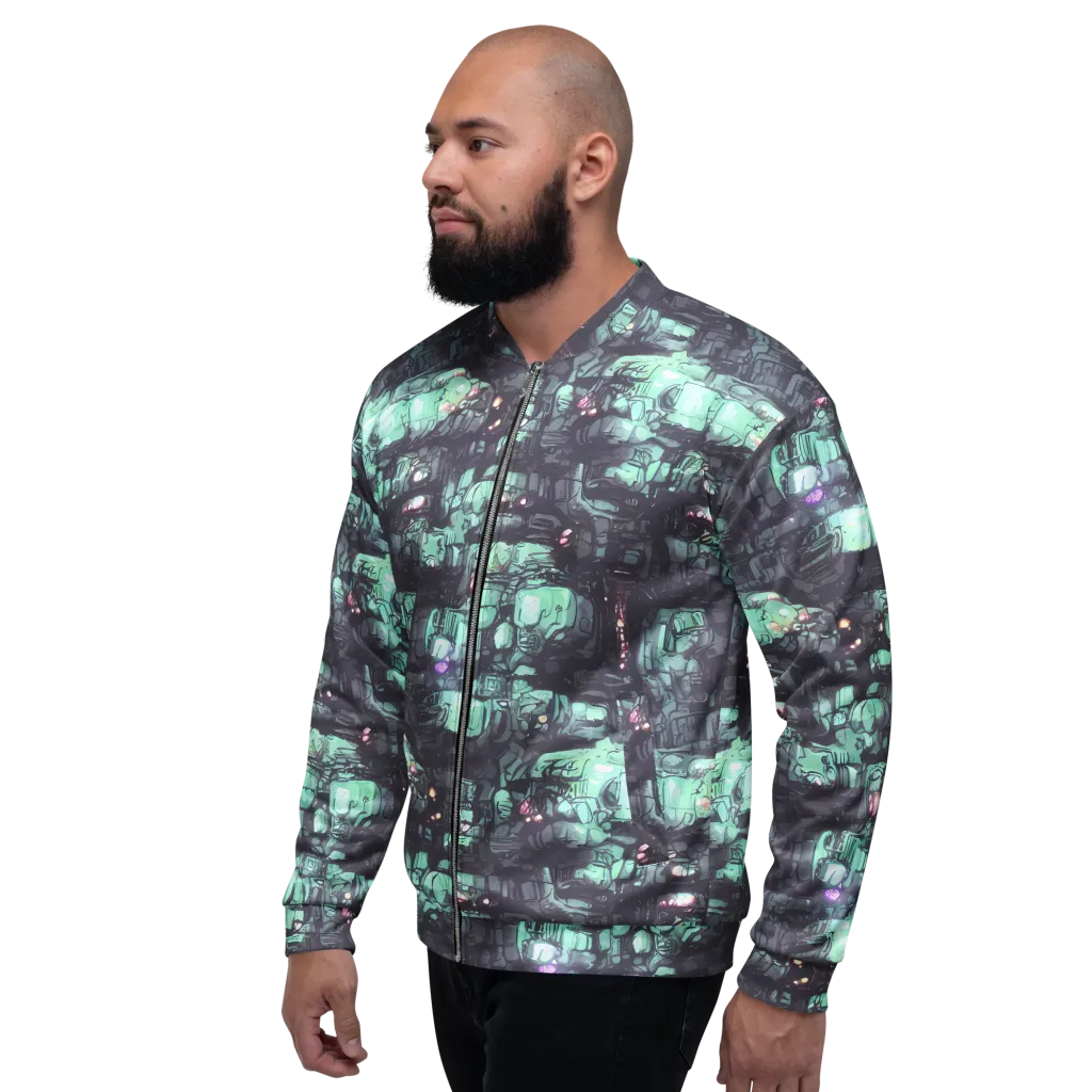 Neon Underworld on Bomber Jacket — Left