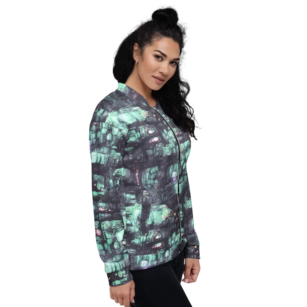 Neon Underworld on Bomber Jacket — Right