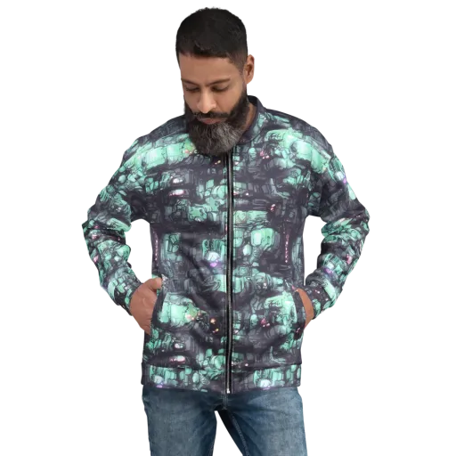 Neon Underworld on a Bomber Jacket