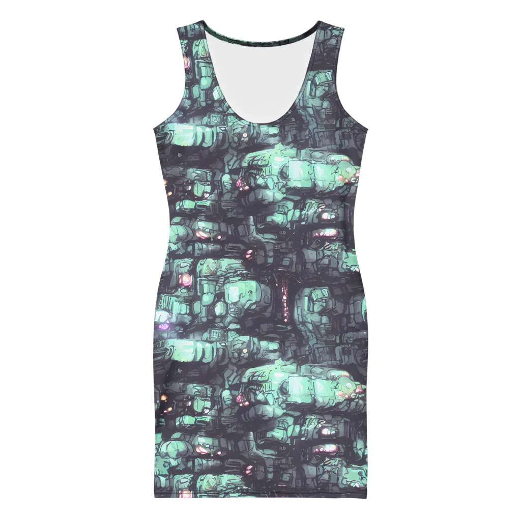 Neon Underworld on Bodycon Dress — Front