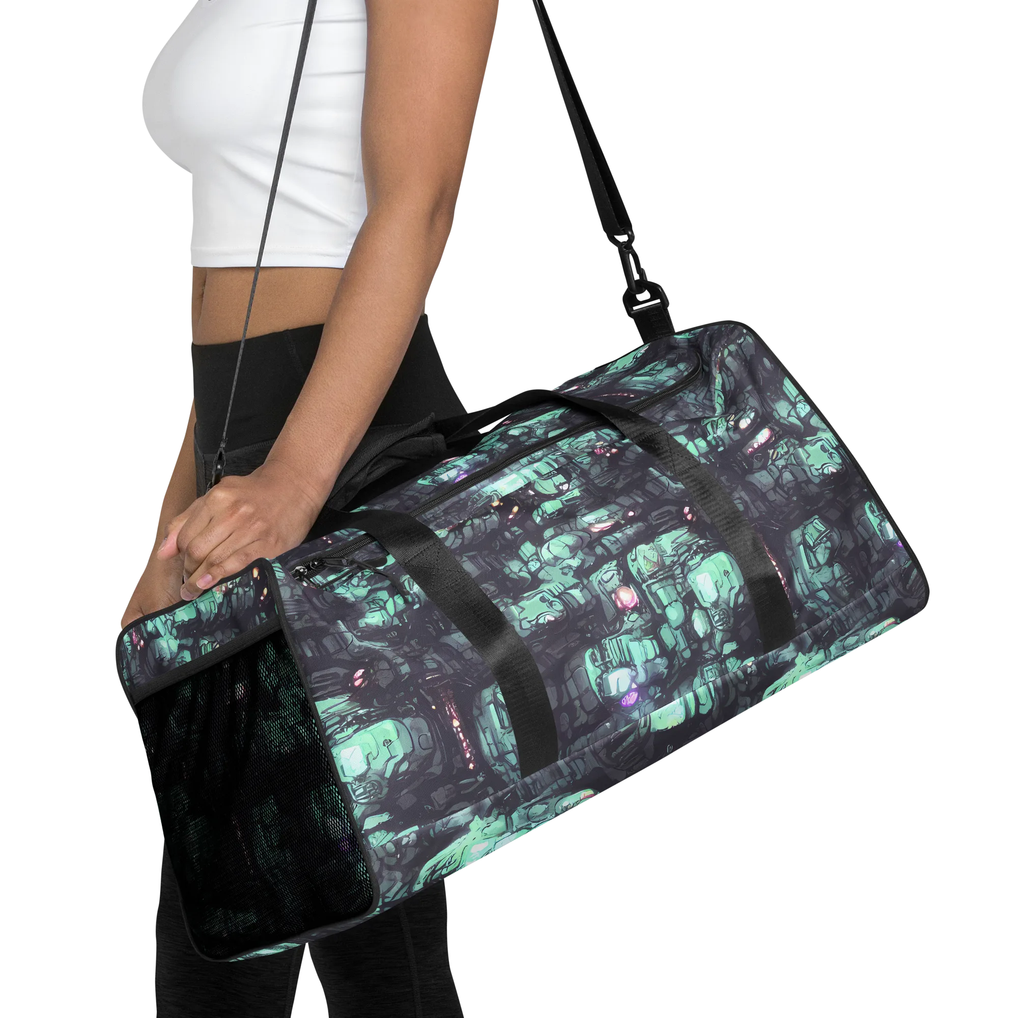 Neon Underworld on Duffle Bag — Front