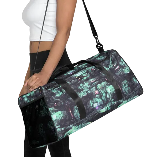 Neon Underworld on a Duffle Bag