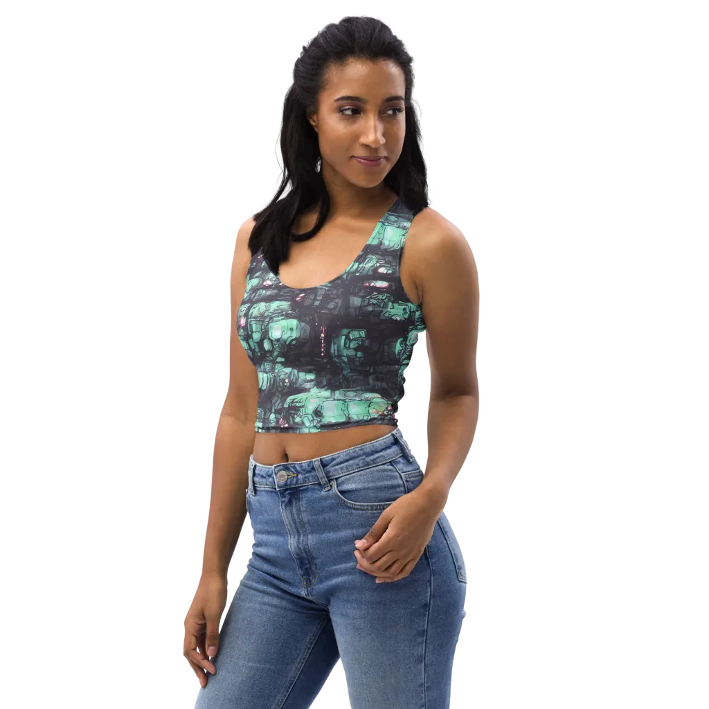 Neon Underworld on Crop Top — Left Front