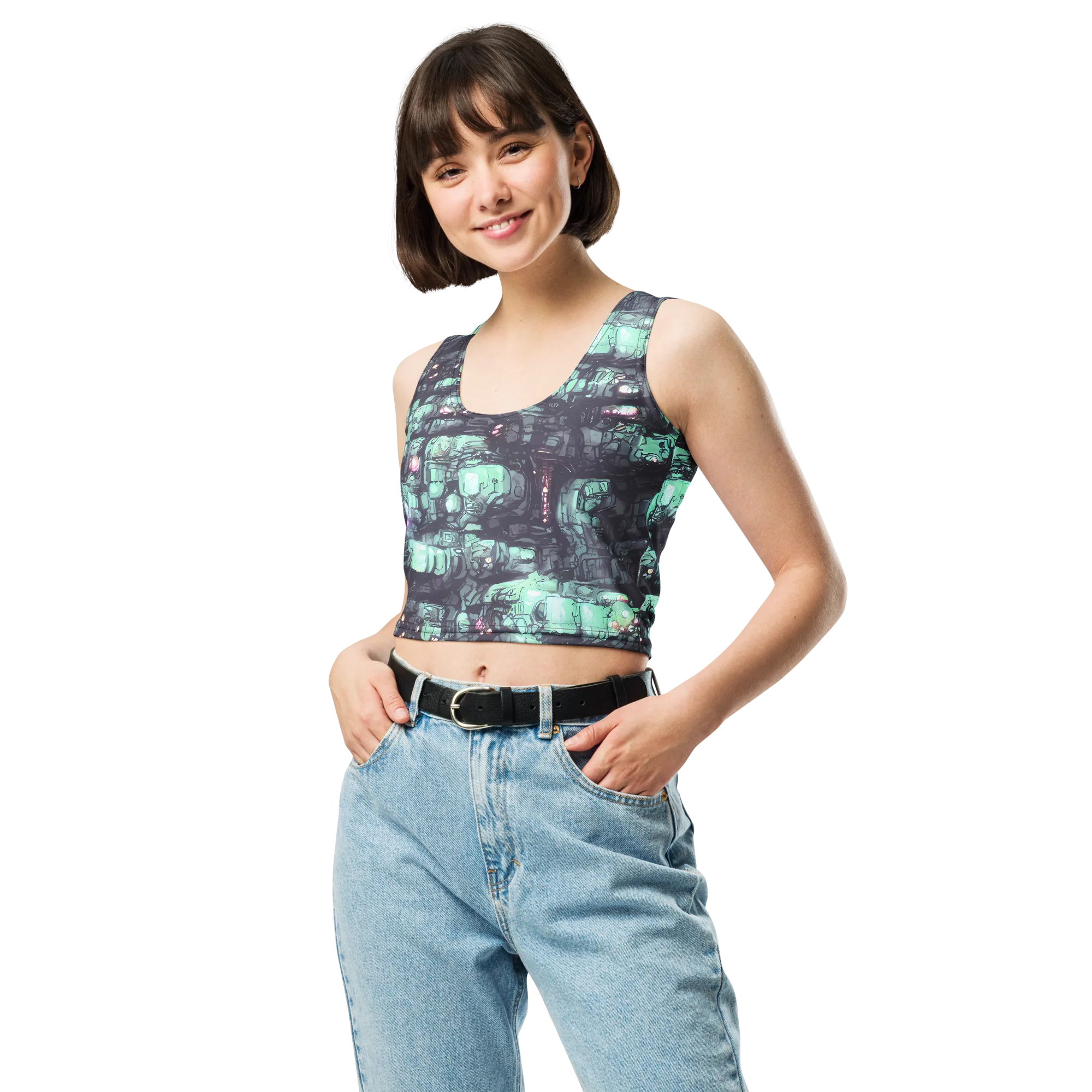 Neon Underworld on Crop Top — Front