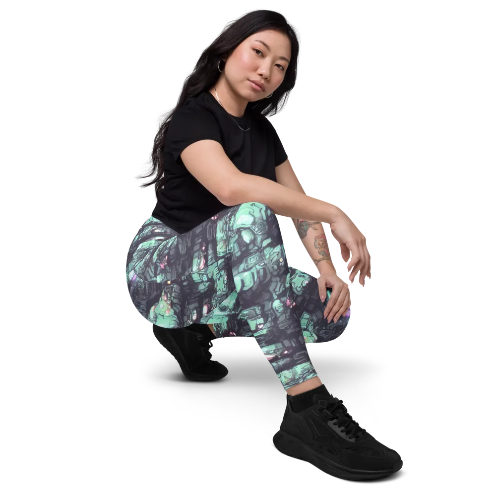Neon Underworld on Leggings with Pockets — Right Front