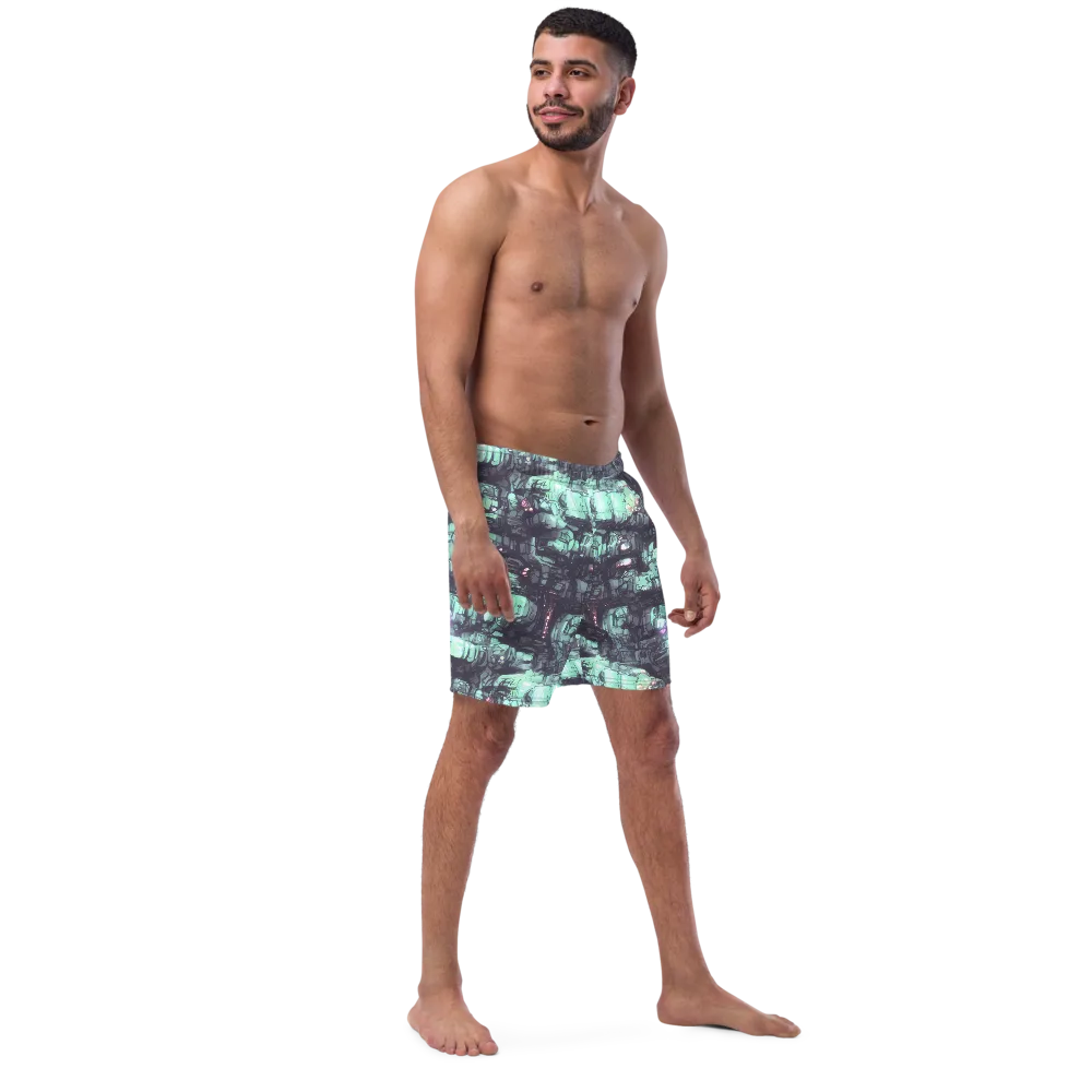 Neon Underworld on Swim Trunks — Right Front