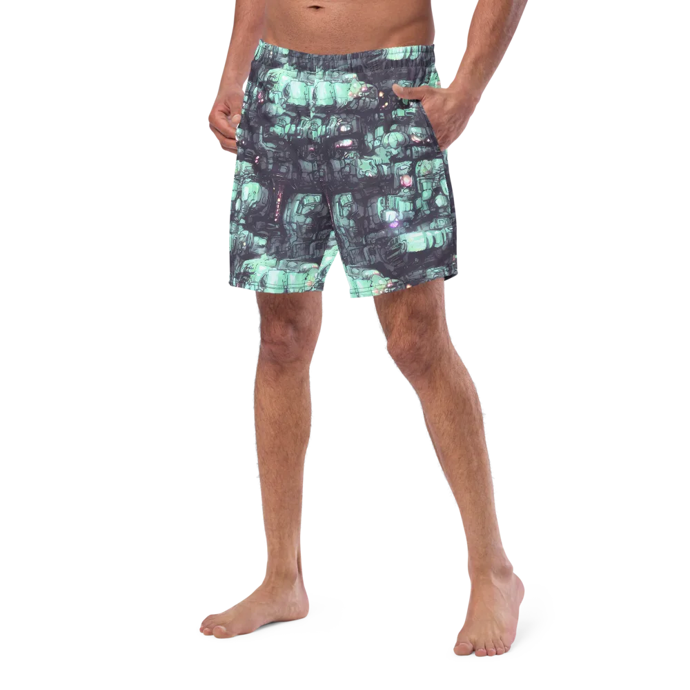Neon Underworld on Swim Trunks — Left Front