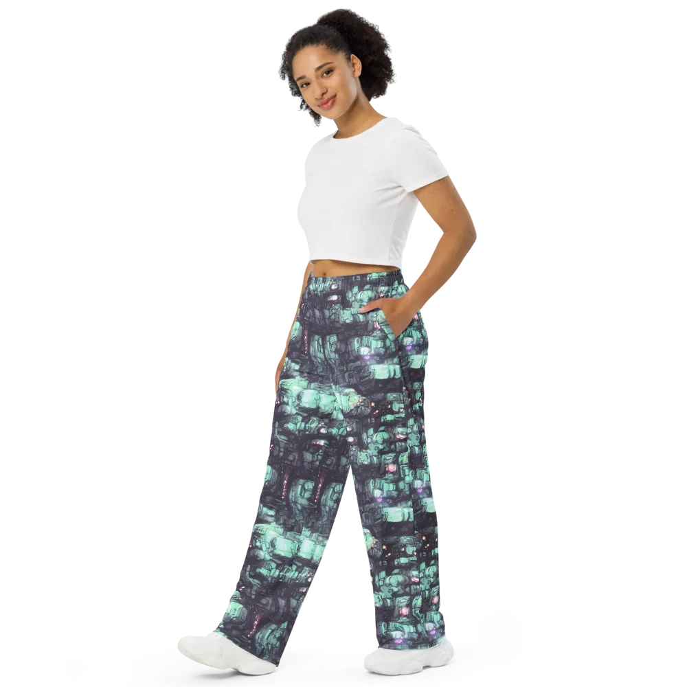 Neon Underworld on Wide-Leg Pants — Left Front