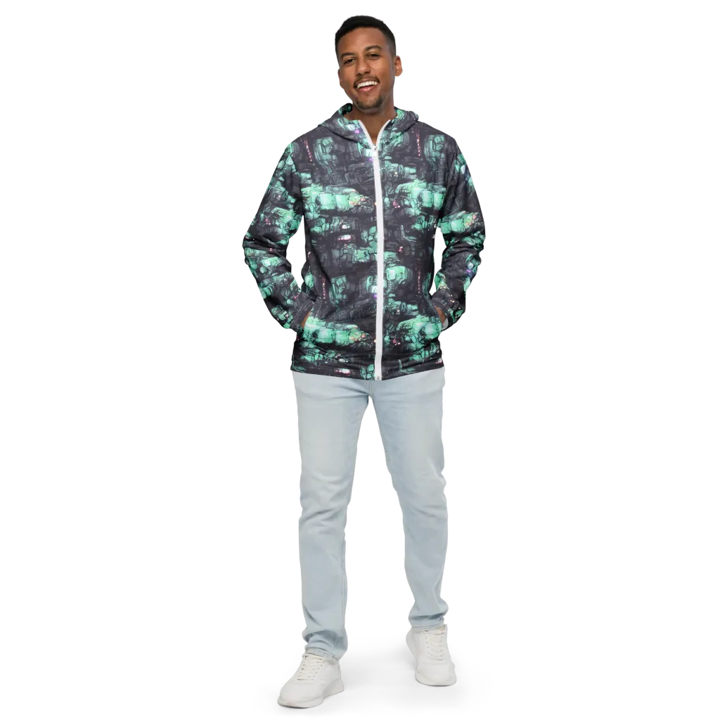 Neon Underworld on Men's Windbreaker — Front