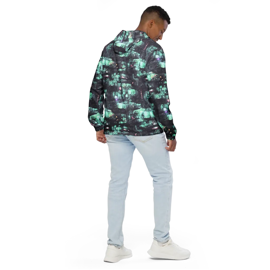 Neon Underworld on Men's Windbreaker — Back