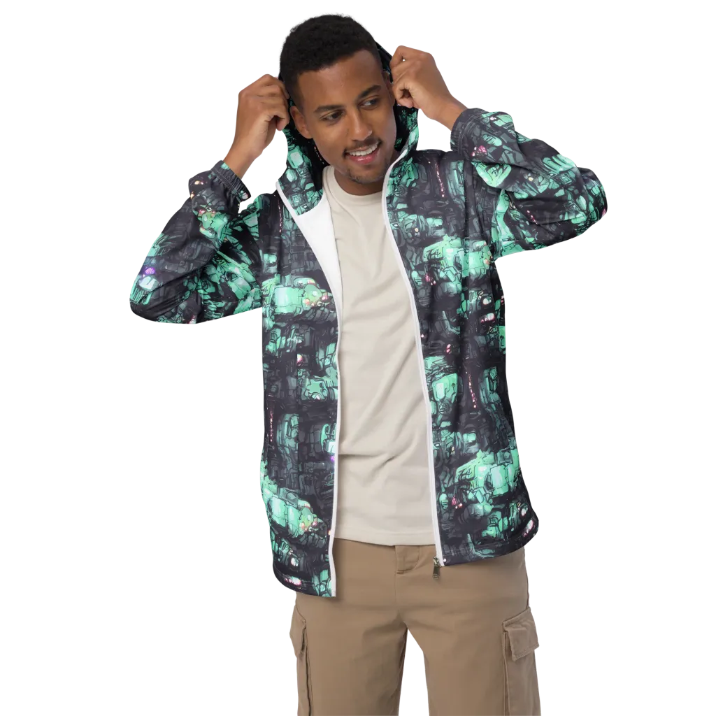 Neon Underworld on Men's Windbreaker — Front