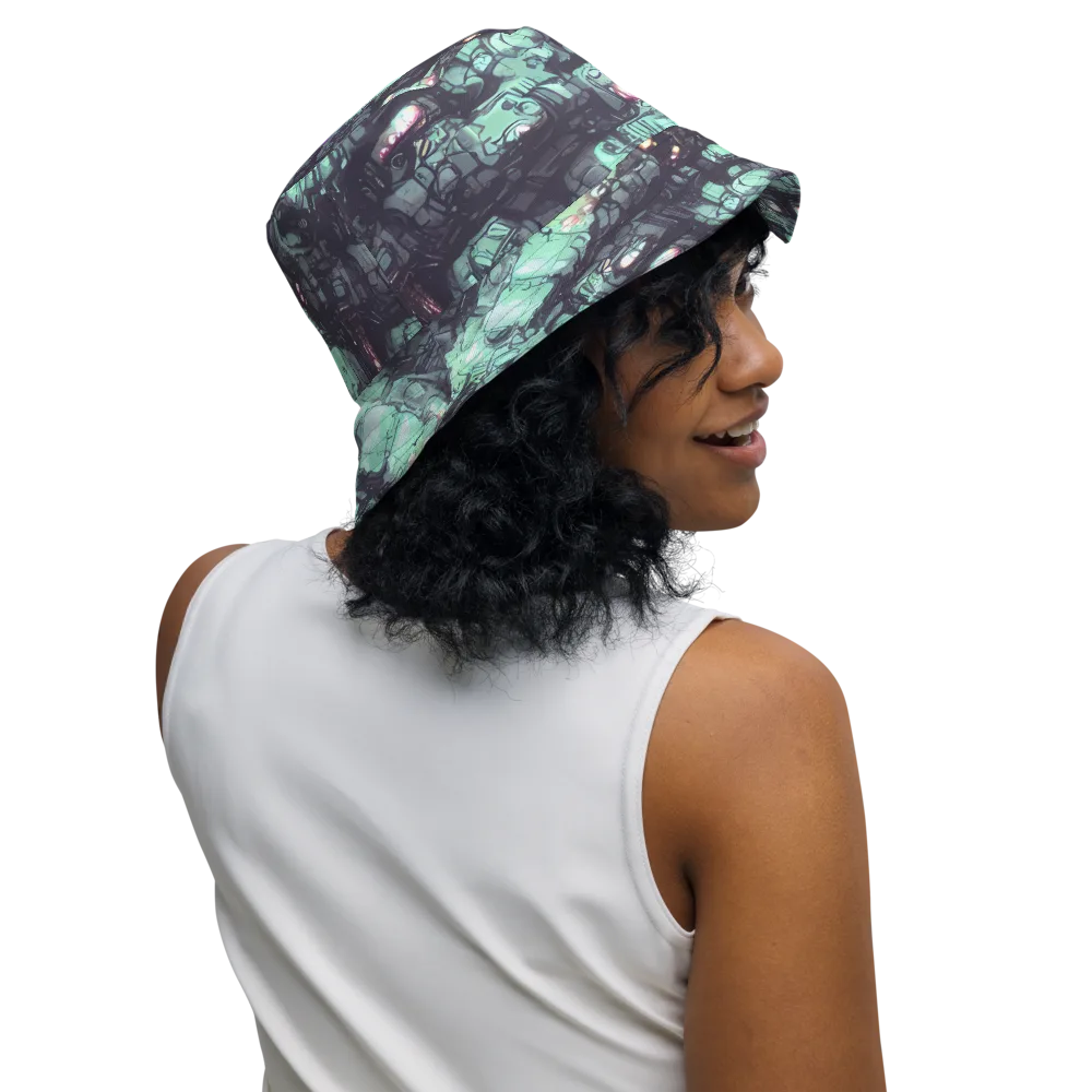 Neon Underworld on Reversible Bucket Hat — Right Outside