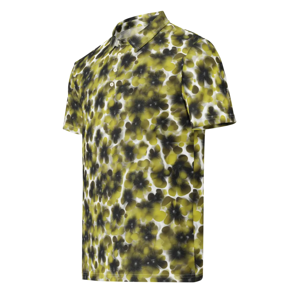 Chartreuse Midnight on Men's Slim Fit Polo Shirt — Left Front