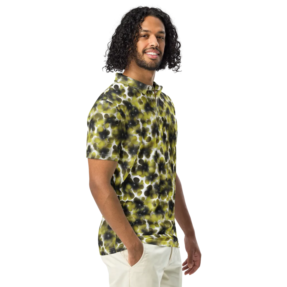 Chartreuse Midnight on Men's Slim Fit Polo Shirt — Right Front