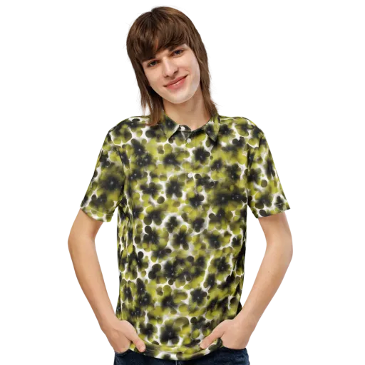 Chartreuse Midnight on a Men's Slim Fit Polo Shirt