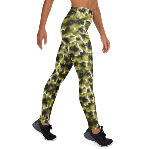 Chartreuse Midnight on a Yoga Leggings
