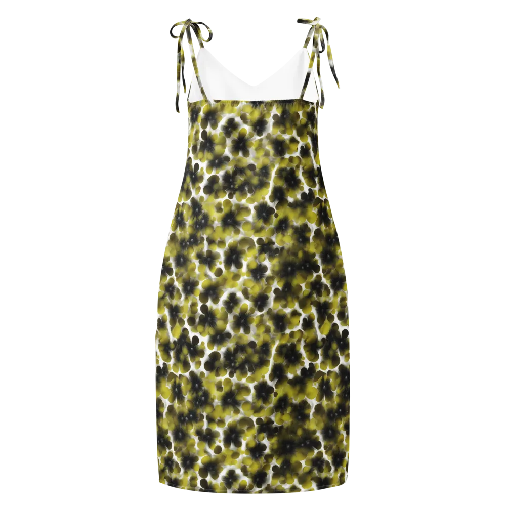 Chartreuse Midnight on Slip Dress — Back
