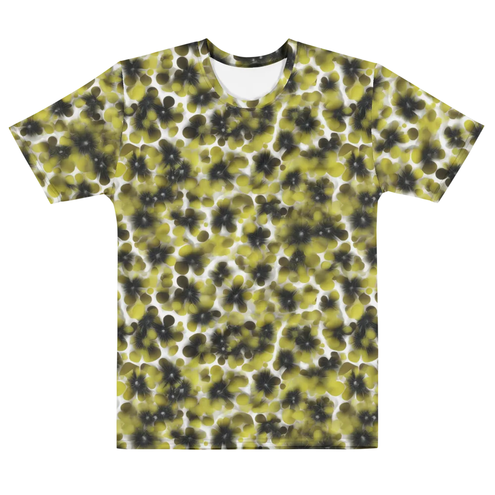 Chartreuse Midnight on Men's Cotton Crew Neck T-Shirt — Front
