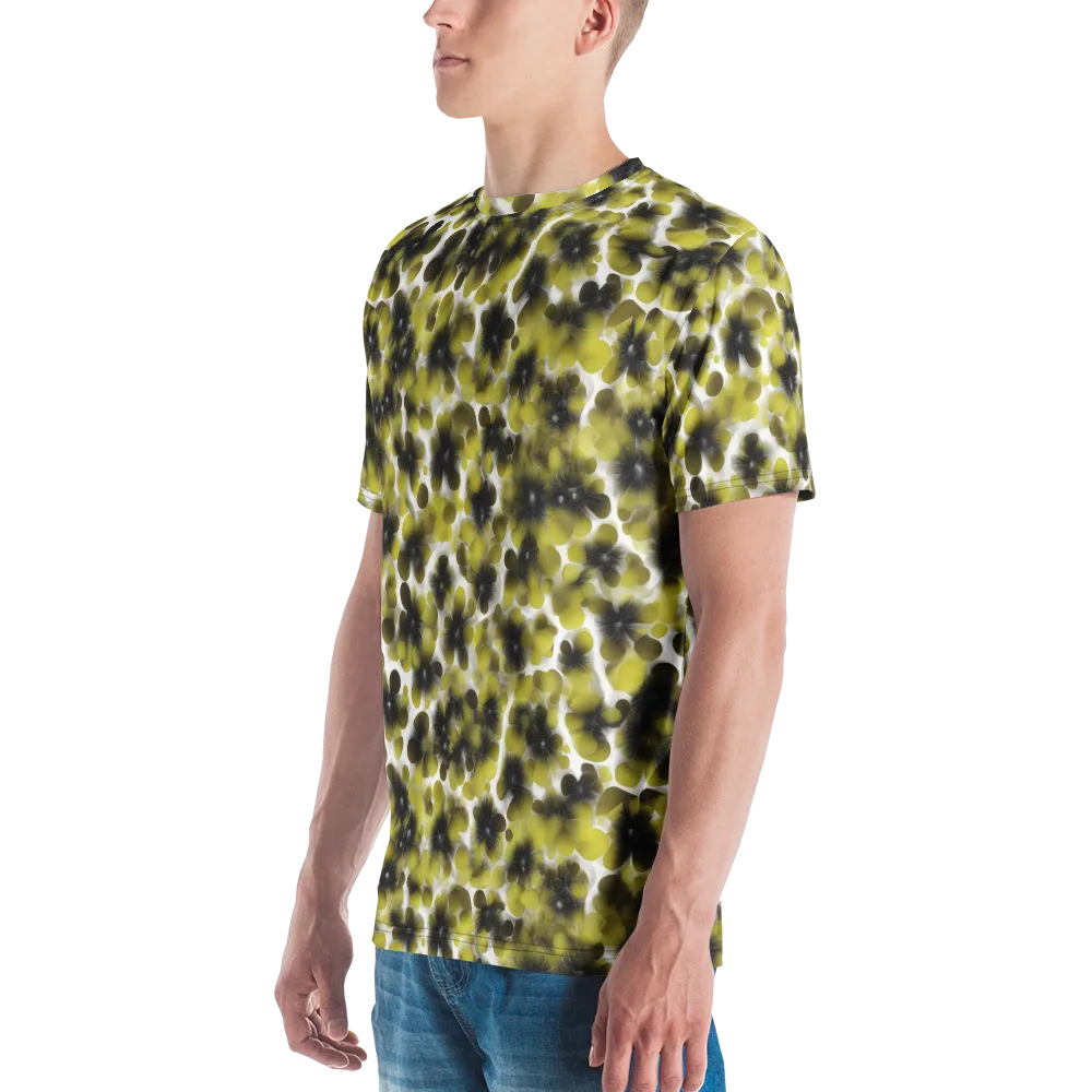Chartreuse Midnight on Men's Crew Neck T-Shirt — Left