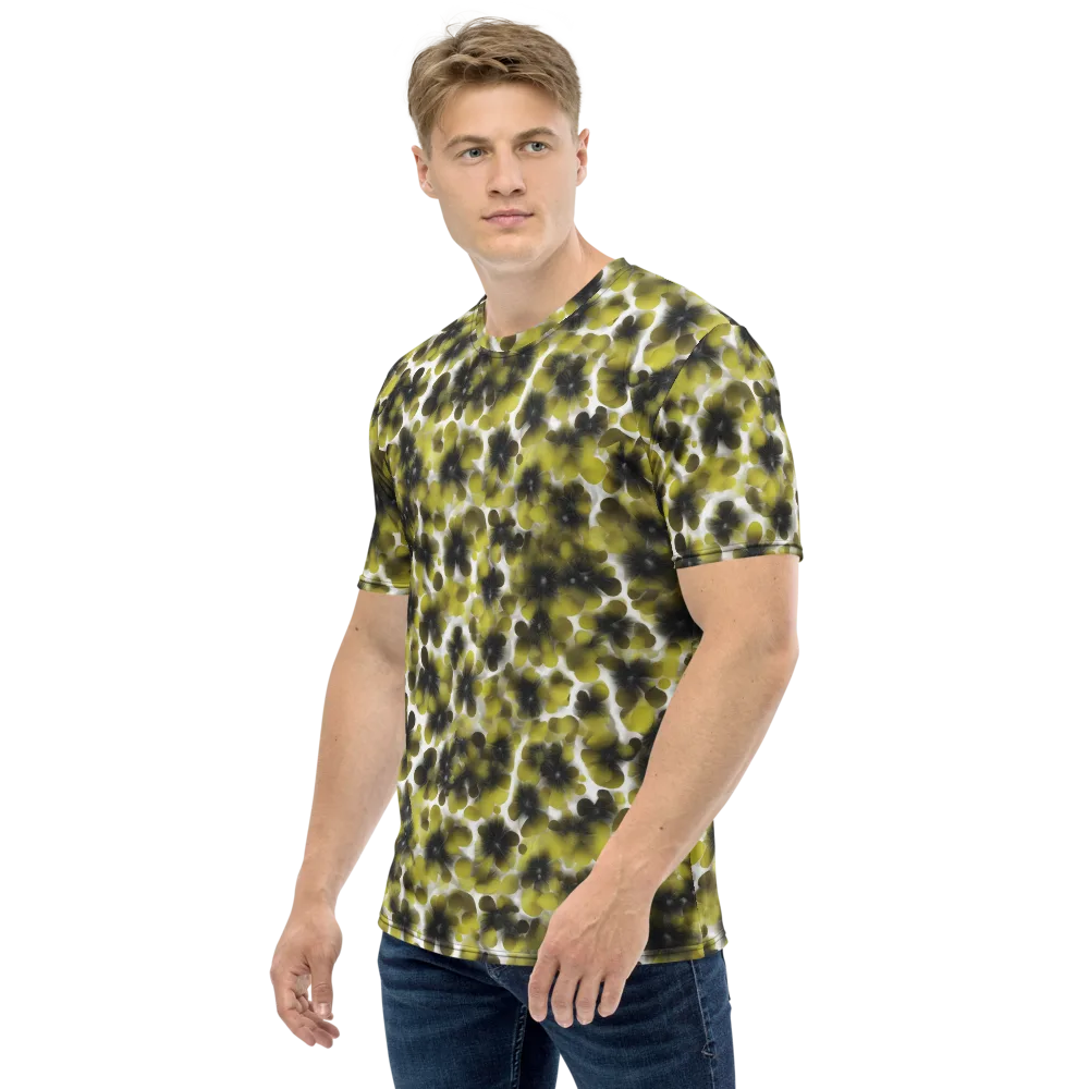 Chartreuse Midnight on Men's Crew Neck T-Shirt — Left