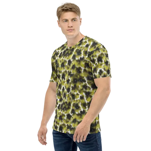 Chartreuse Midnight on a Men's Crew Neck T-Shirt