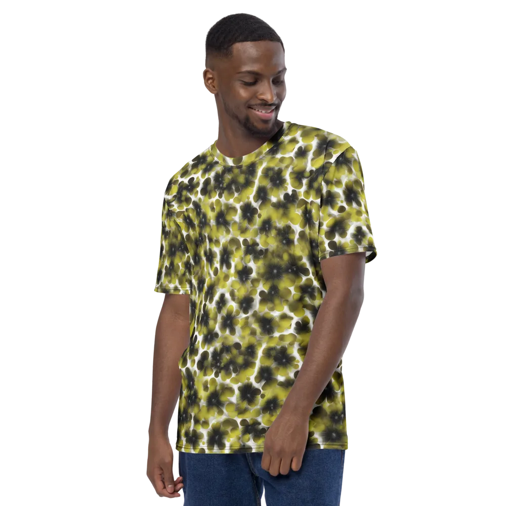 Chartreuse Midnight on Men's Crew Neck T-Shirt — Left