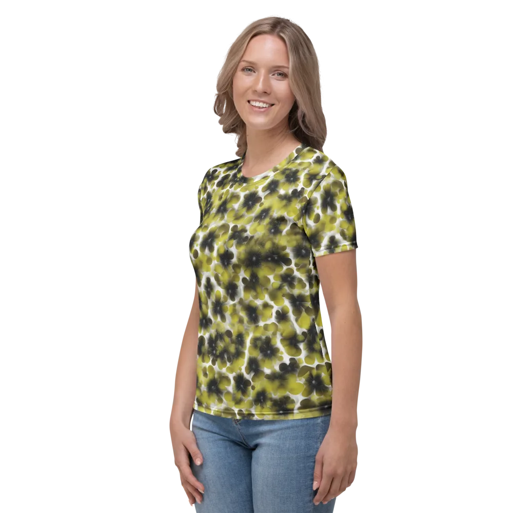 Chartreuse Midnight on Women's Crew Neck T-Shirt — Left