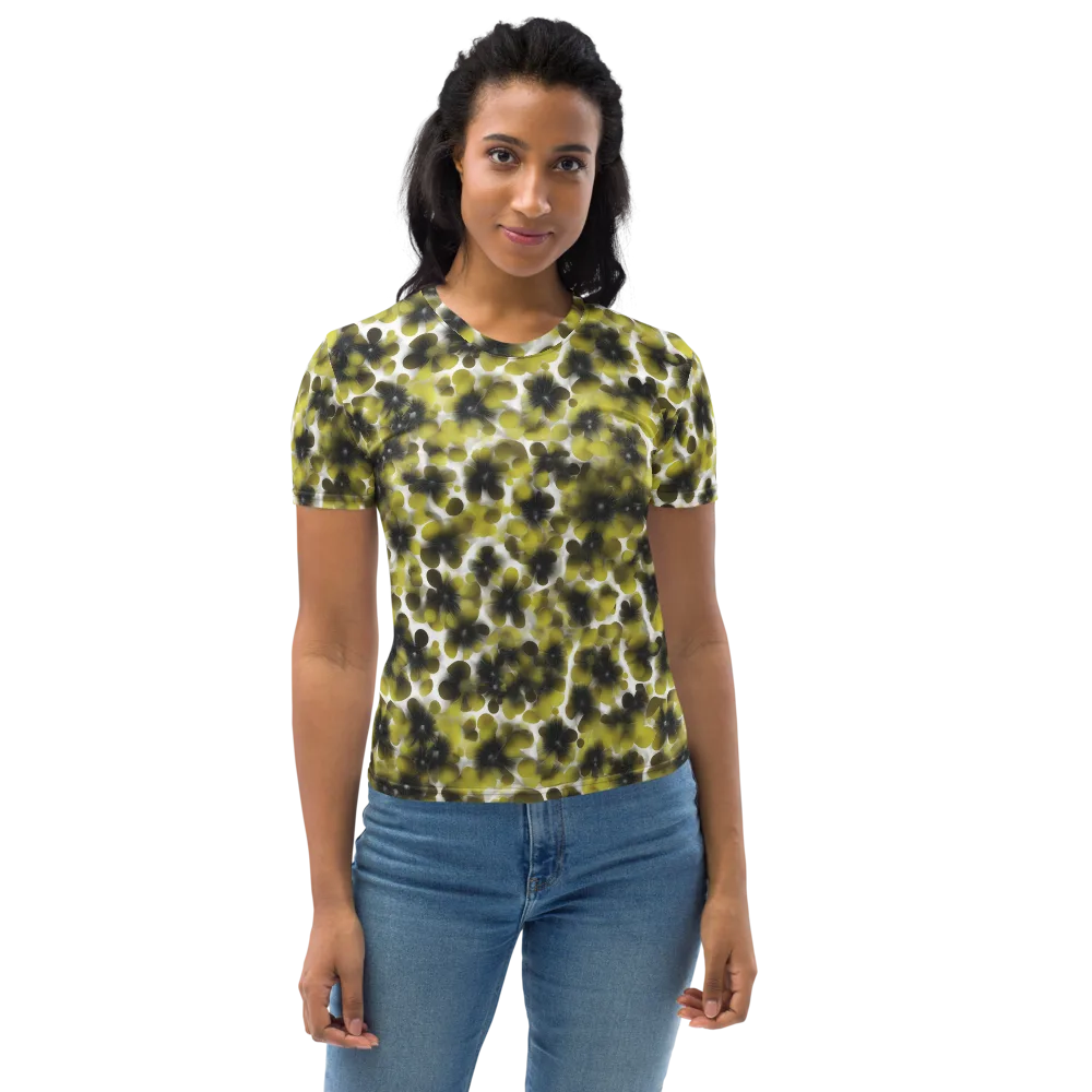 Chartreuse Midnight on Women's Crew Neck T-Shirt — Front