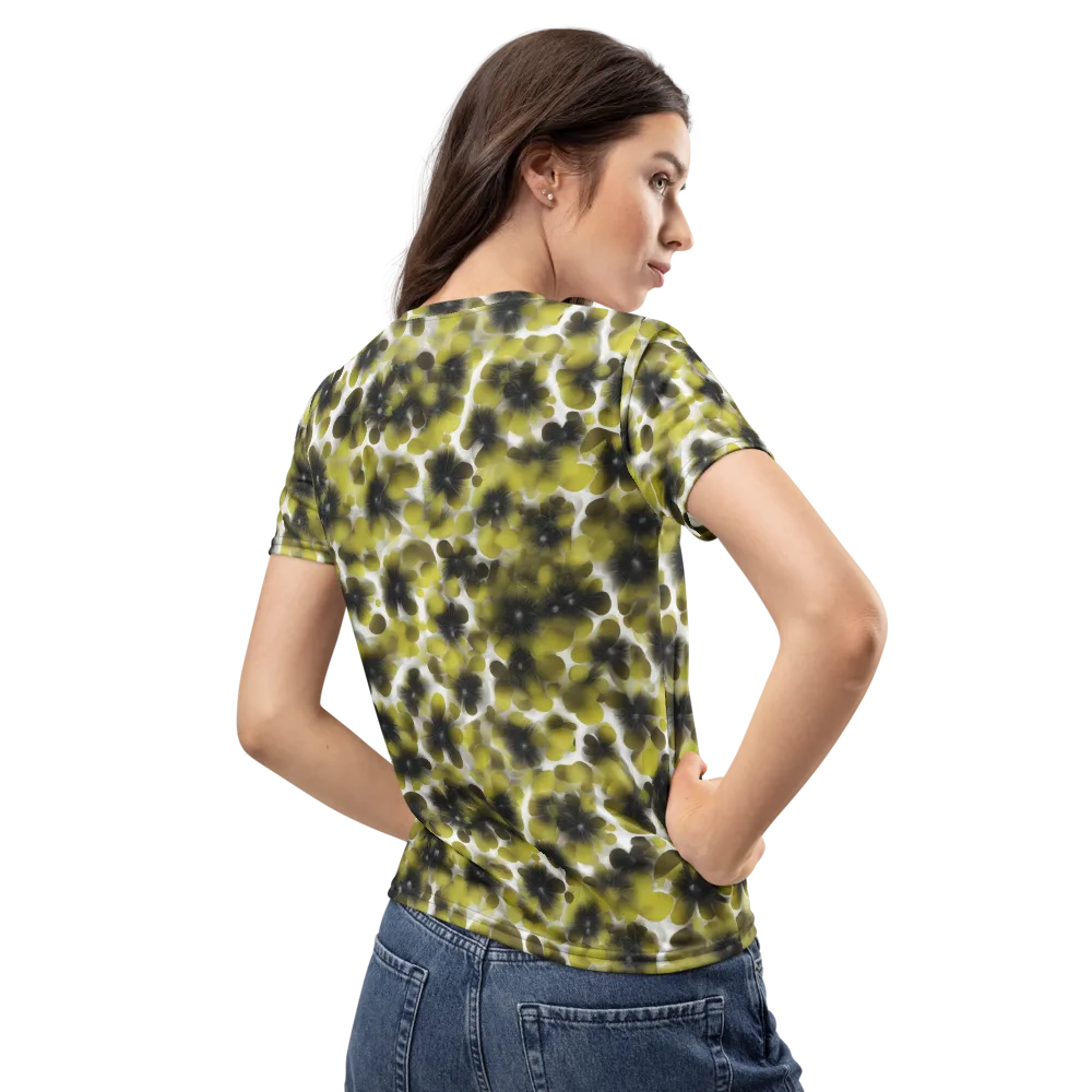 Chartreuse Midnight on Women's Crew Neck T-Shirt — Back