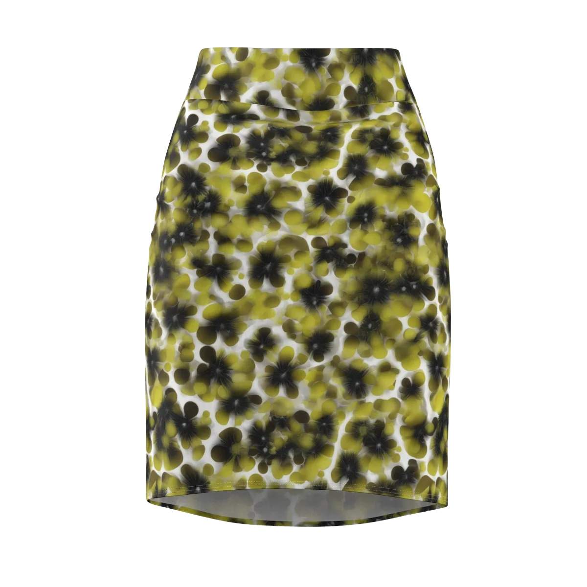 Chartreuse Midnight on Pencil Skirt — Front