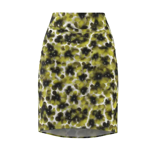 Chartreuse Midnight on a Pencil Skirt