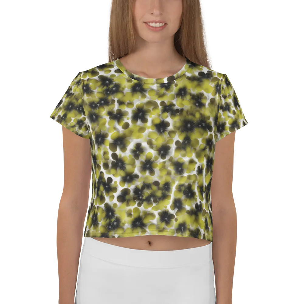 Chartreuse Midnight on Crop Tee — Front