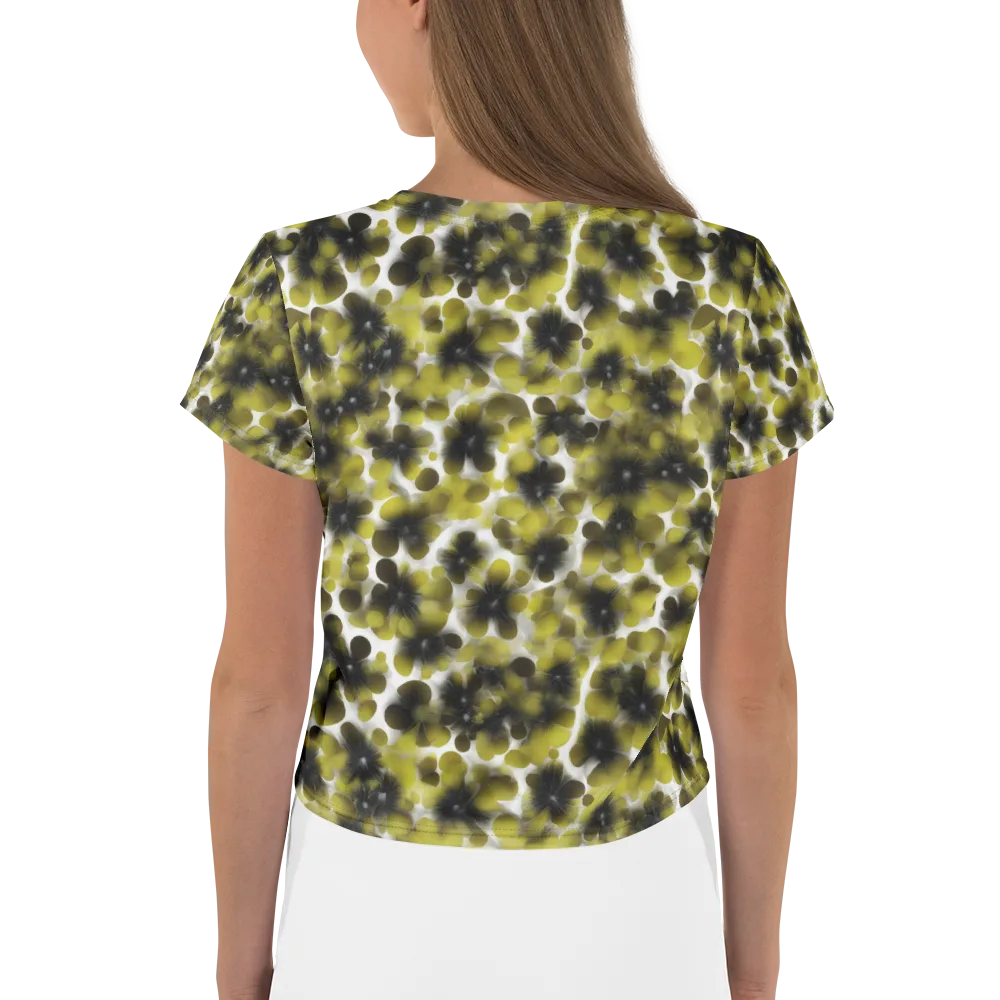 Chartreuse Midnight on Crop Tee — Back