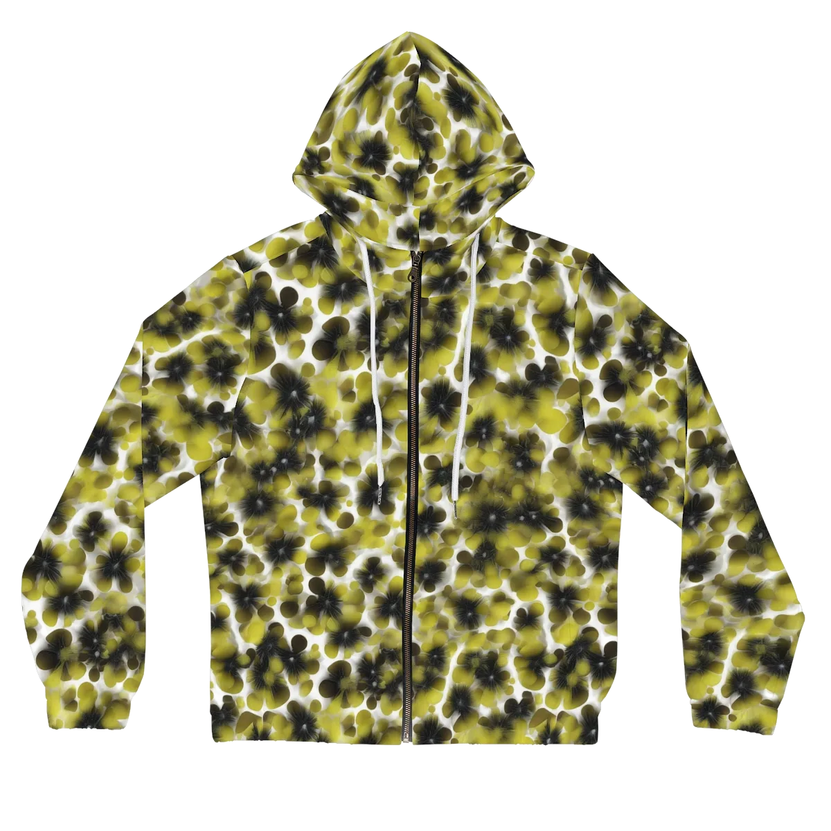 Chartreuse Midnight on Women's Full-Zip Hoodie — Front