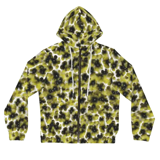 Chartreuse Midnight on a Women's Full-Zip Hoodie