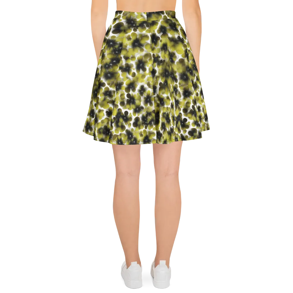 Chartreuse Midnight on Skater Skirt — Back