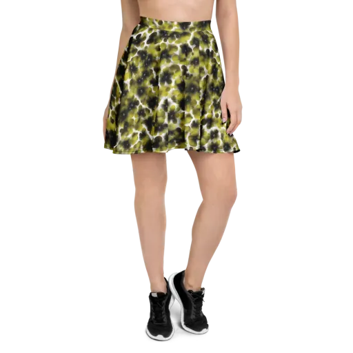 Chartreuse Midnight on a Skater Skirt