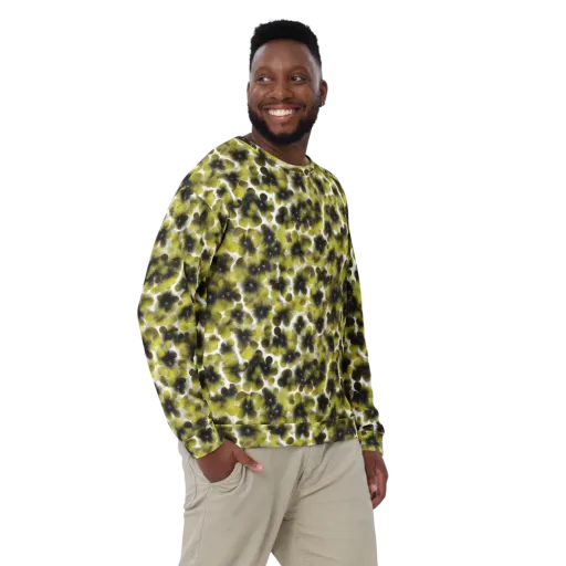 Chartreuse Midnight on a Sweatshirt