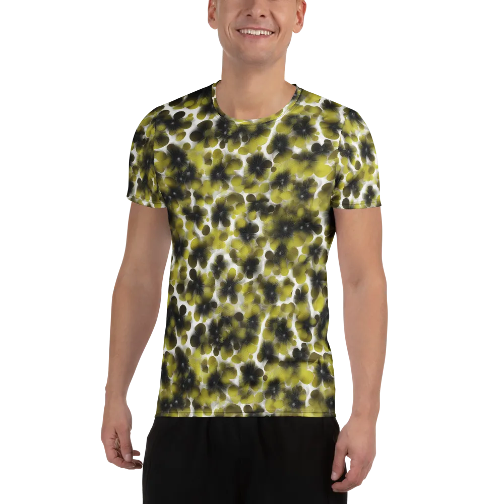 Chartreuse Midnight on Men's Athletic T-Shirt — Front