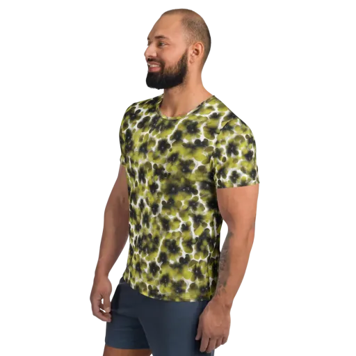 Chartreuse Midnight on a Men's Athletic T-Shirt