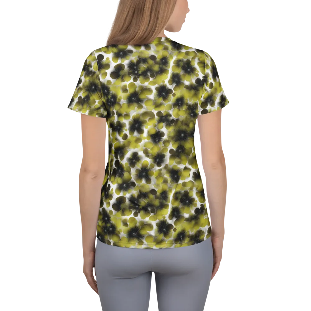 Chartreuse Midnight on Women's Athletic T-Shirt — Back