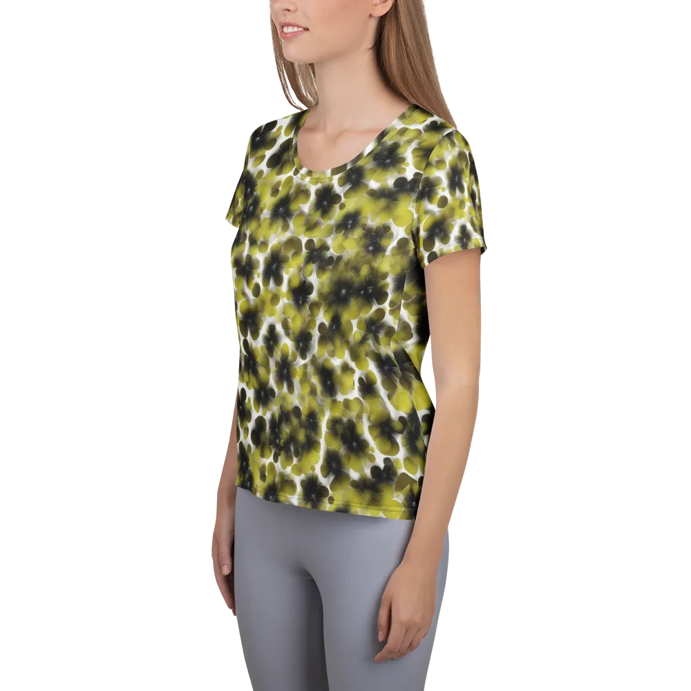 Chartreuse Midnight on Women's Athletic T-Shirt — Left