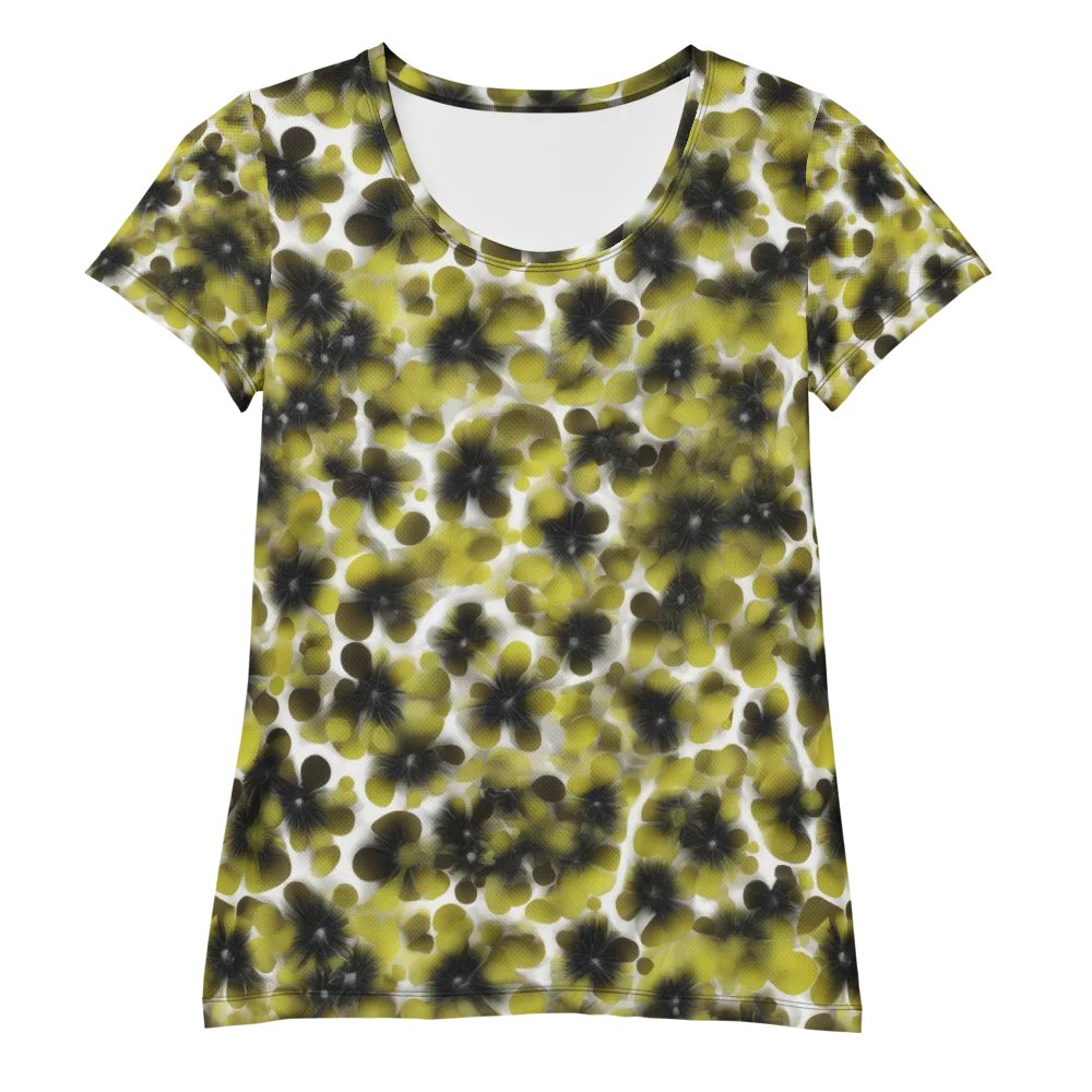 Chartreuse Midnight on Women's Athletic T-Shirt — Front