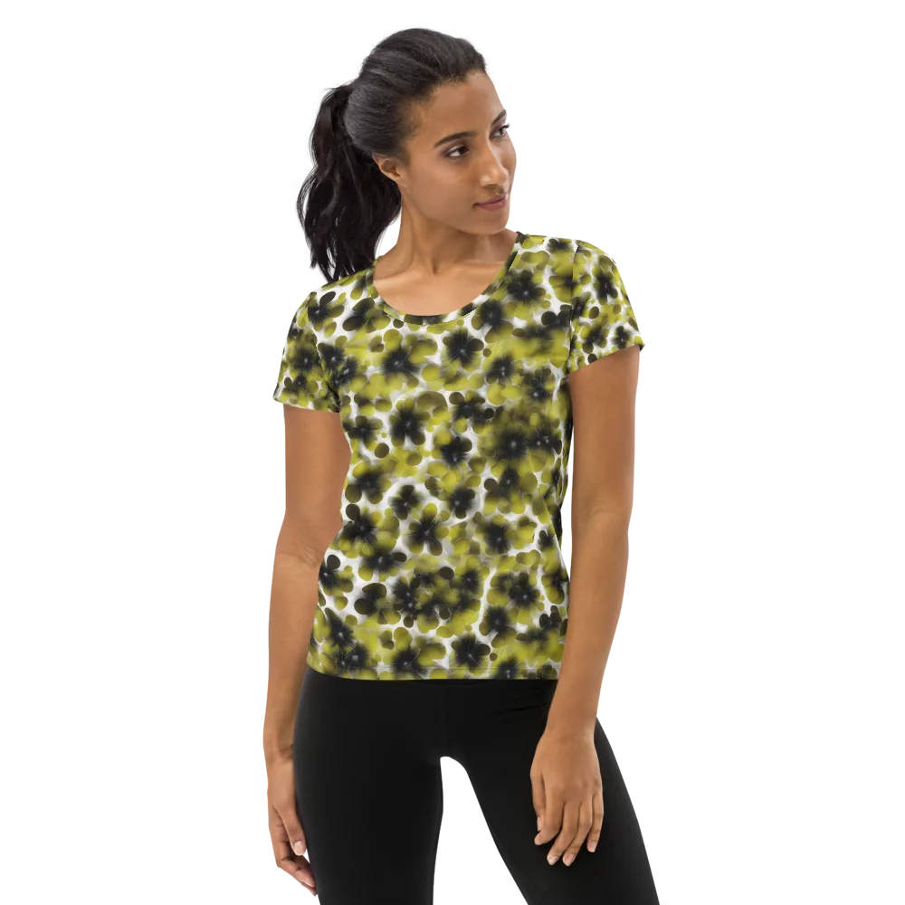 Chartreuse Midnight on Women's Athletic T-Shirt — Front