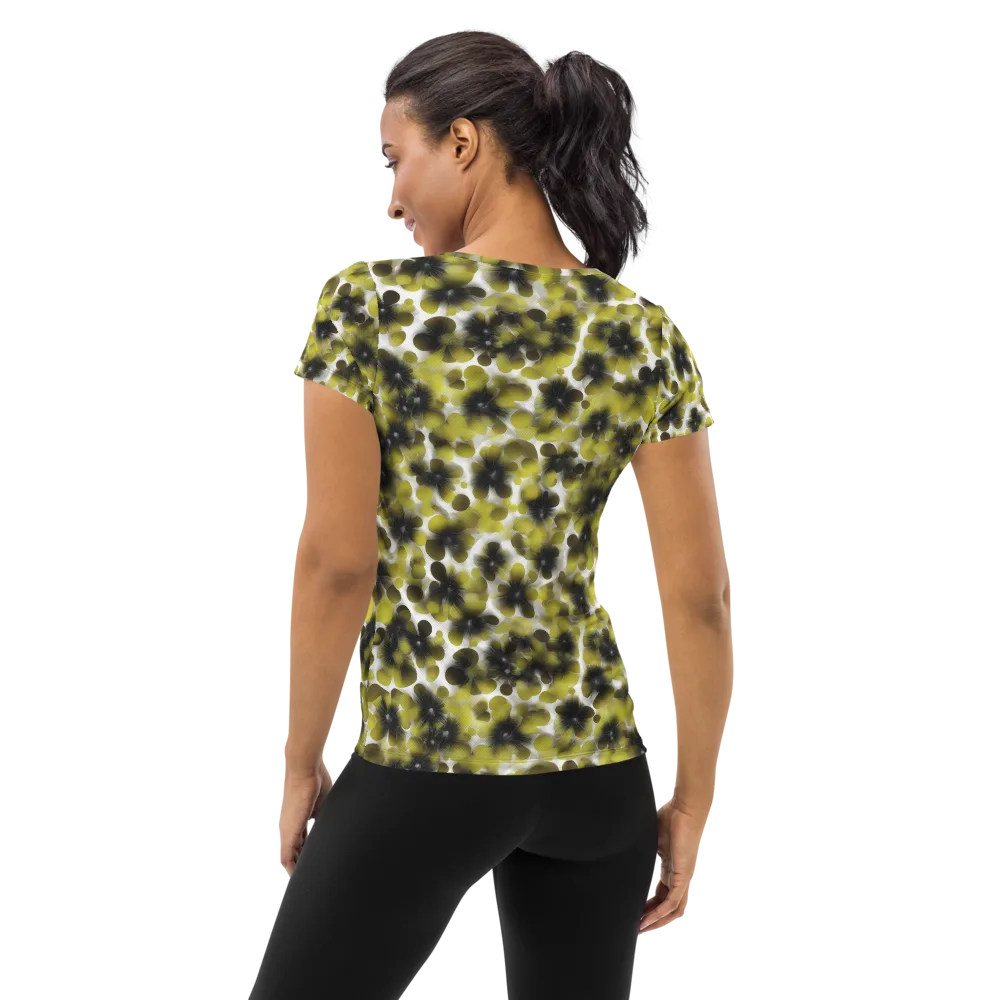 Chartreuse Midnight on Women's Athletic T-Shirt — Back