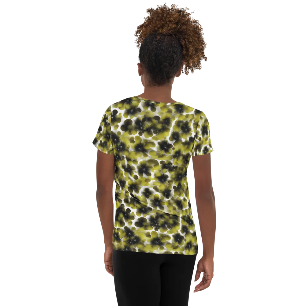 Chartreuse Midnight on Women's Athletic T-Shirt — Back