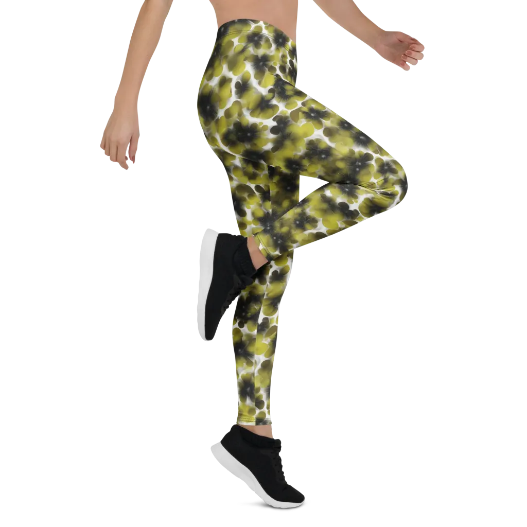 Chartreuse Midnight on Leggings — Right